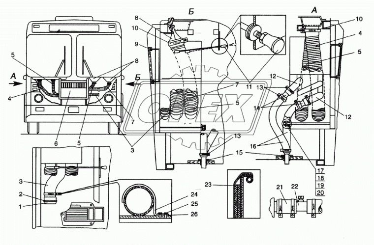 5256-8102032 Сопло в сборе ЛиАЗ ОАО